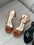 Rhinestone Decor Open Toe Buckle Straps